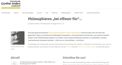 Desktop Screenshot of guenther-anders-gesellschaft.org